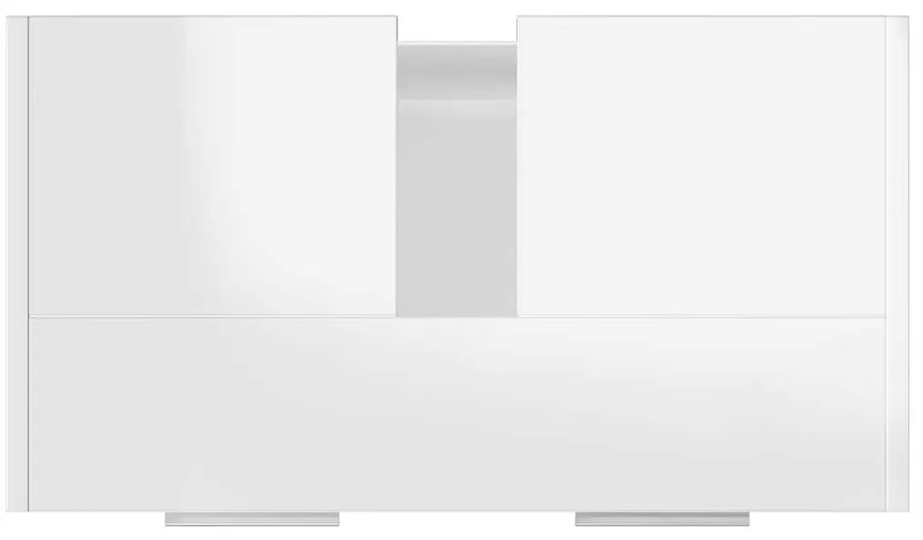 Armário casa de banho derivados de madeira branco brilhante