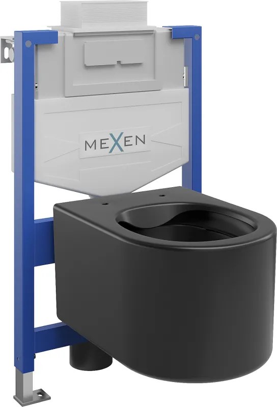 Mexen Sofia conjunto embutido WC estrutura Fenix XS-U com sanita, preto mate - 6853354XX85
