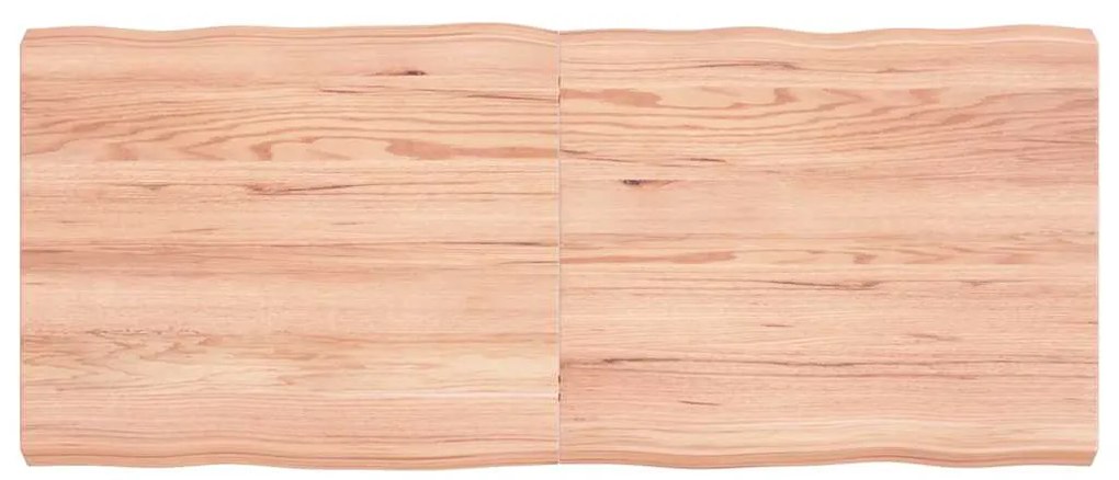Tampo de mesa com bordas vivas carvalho tratado castanho-claro