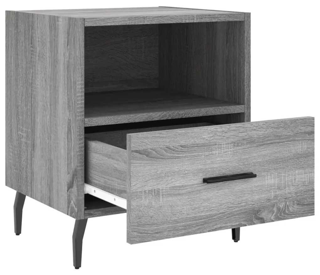 Mesas de cabeceira 2 pcs derivados de madeira sonoma cinza