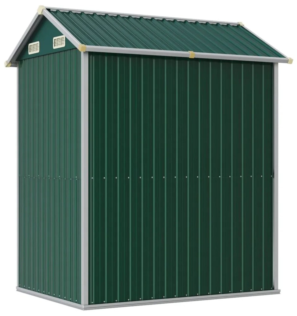 Abrigo de jardim 192x152,5x237 cm aço galvanizado verde