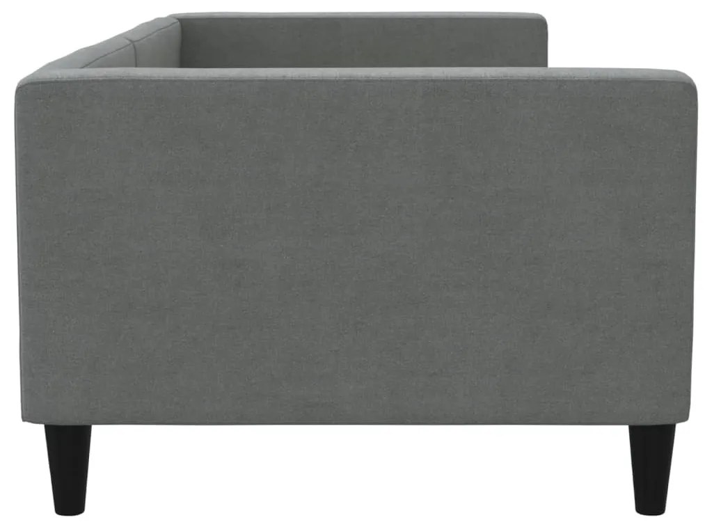 Sofá-cama 90x200 cm tecido cinzento-escuro