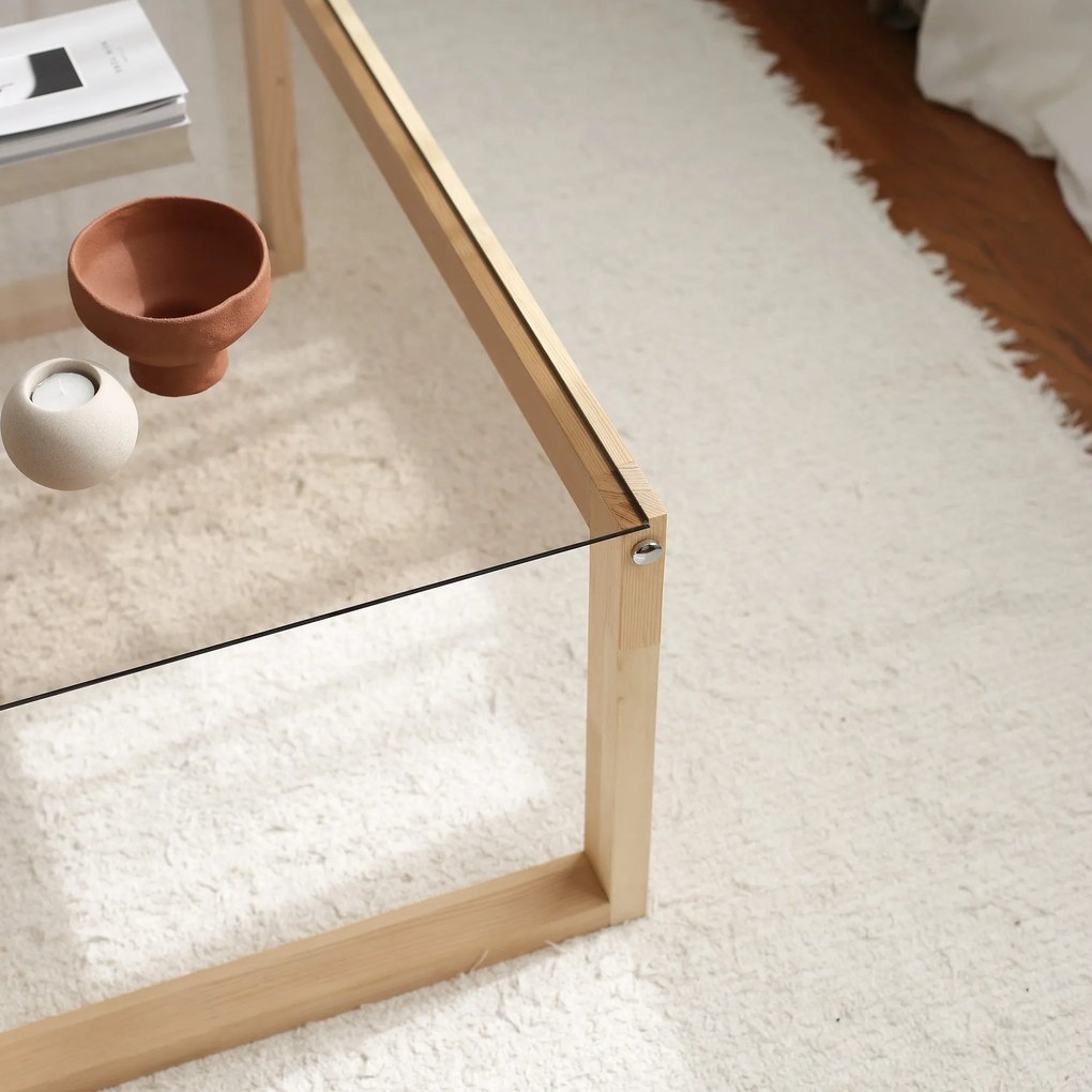Mesa de Centro Via – Natural – 85x40x55 cm