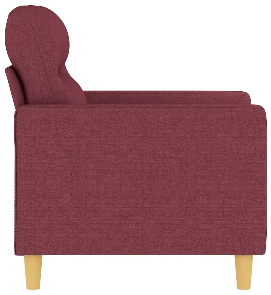 Poltrona 60 cm tecido vermelho tinto