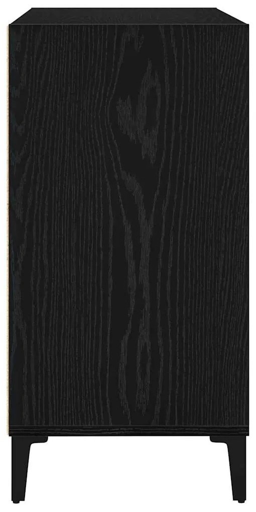 Sideboard vidaXL Carvalho Preto 103,5x35x70 cm de madeira de engenhari