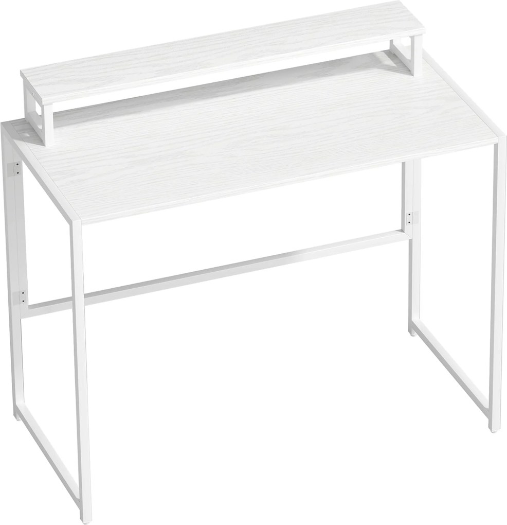HOMCOM Mesa dobrável para computador com suporte para monitor para escritório 100 x 48 x 87,5 cm | Aosom Portugal