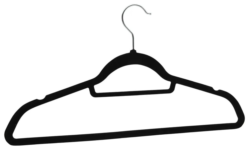 20 pcs conjunto de cabides antiderrapantes veludo preto