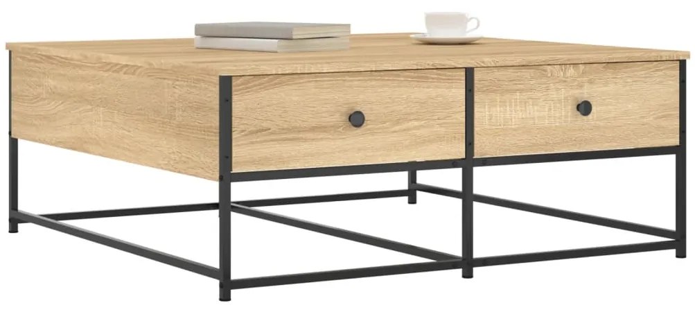 Mesa de centro 100x99x40 cm derivados madeira carvalho sonoma