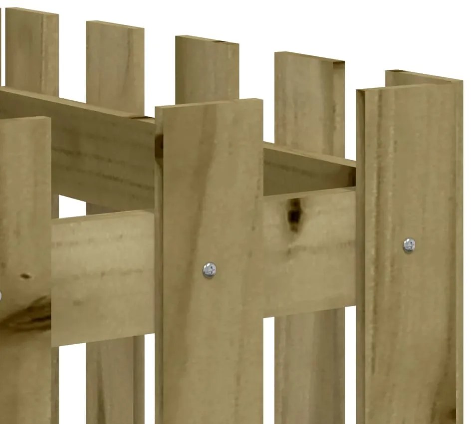 Canteiro elevado c/ design cerca 200x50x70 cm pinho impregnado