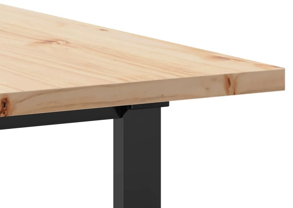 Mesa de jantar estrutura O 200x100x75,5 cm pinho/aço