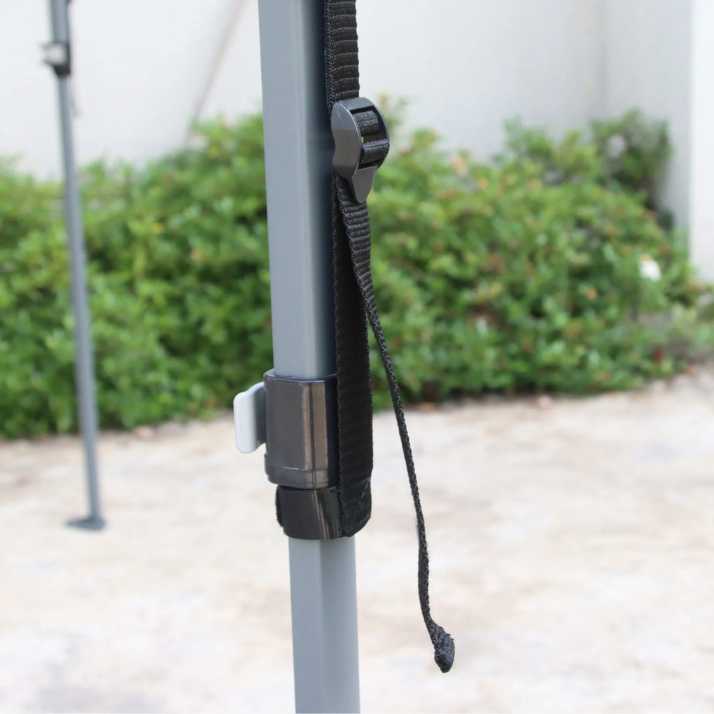 Outsunny Tenda Dobrável 2,5x2,5x2,68cm Tenda de Jardim com Proteção UV 50+ Altura Ajustável com 4 Bolsas de Areia e Bolsa de Transporte para Acampamento Festas Pátio Branco