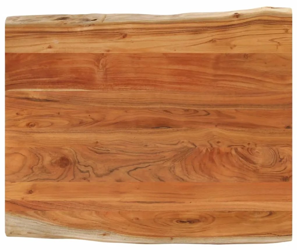 vidaXL Tampo de mesa retangular borda viva 90x80x3,8 cm acácia maciça