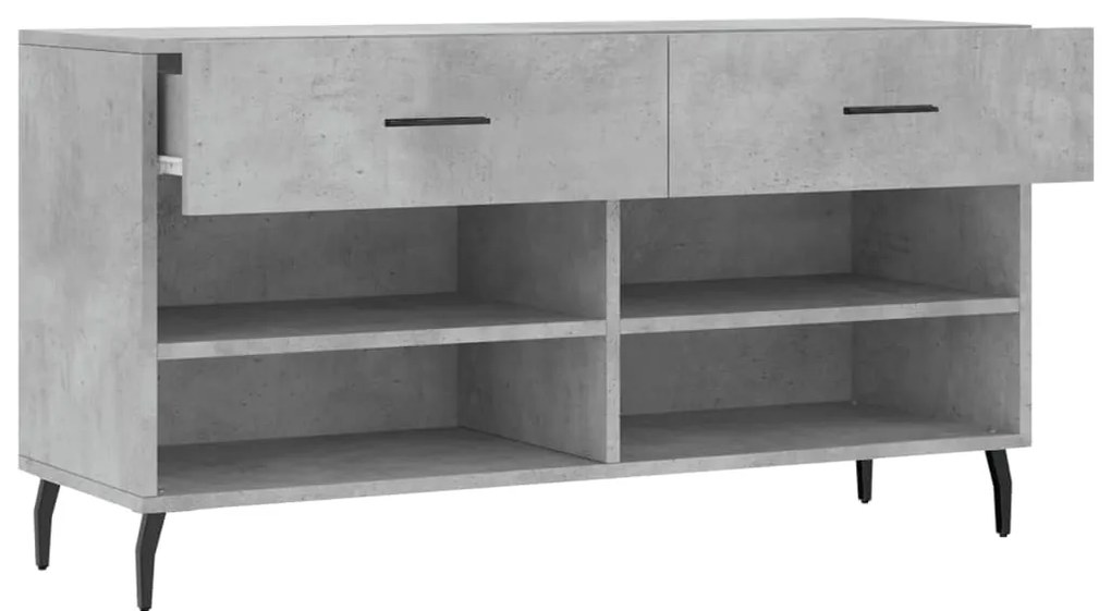 Banco sapateira 102x35x55 cm derivados madeira cinzento cimento