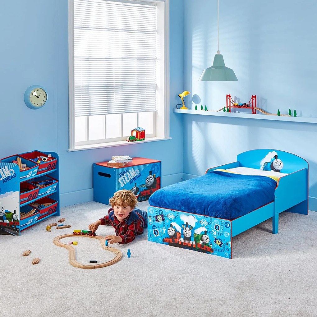 CAMA INFANTIL THOMAS & FRINDS COM COLCHÃO E ALMOFADA 59,x77x142 cm AZUL