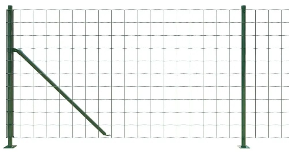 Cerca de malha de arame com flange 1x10 m verde