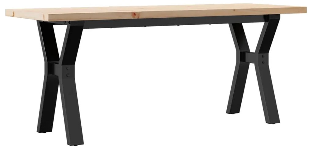 Mesa de centro estrutura em Y 110x40x45,5cm pinho/aço