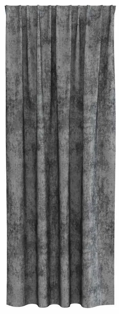 Cortinas de Veludo 2 peças com Ilhós Cinza 260x140 cm