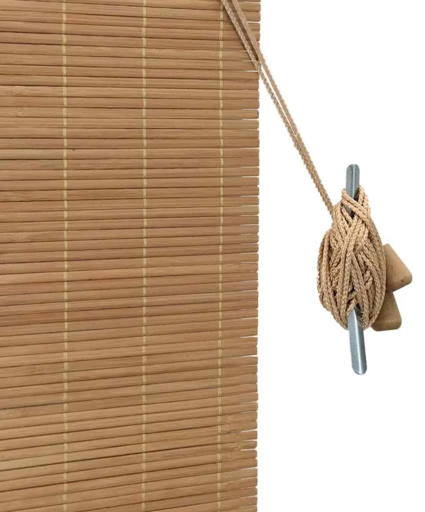 Persianas e Sombras de Janela Marrom Claro 120 x 160 cm Bambu