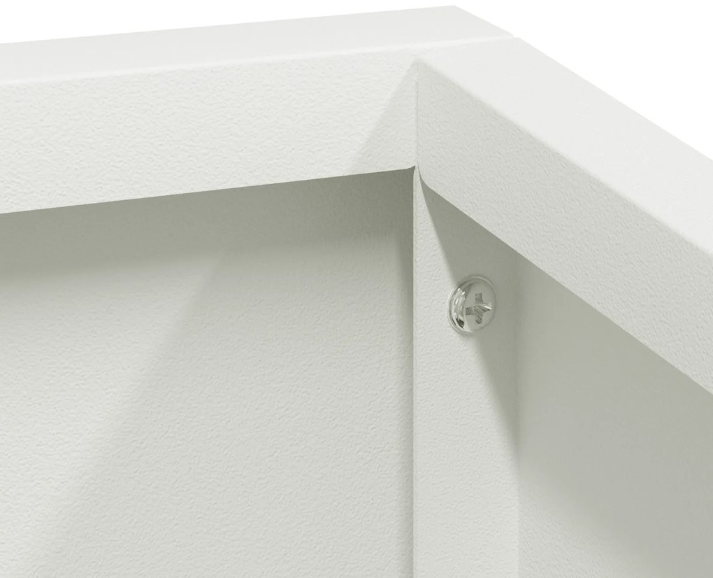 Vaso de Plástico Branco Plástico Médio Inserções Decorativas
