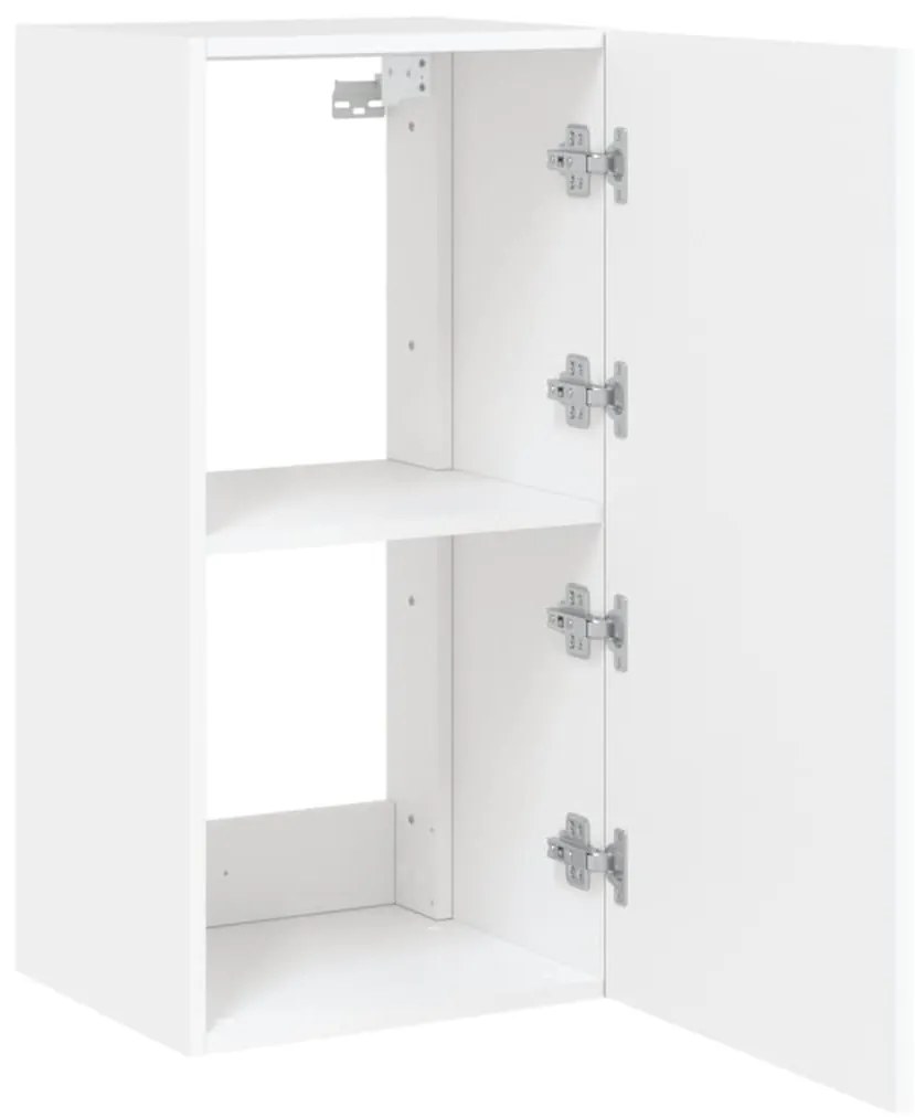 Móvel de parede para TV com luzes LED 40,5x35x80 cm branco
