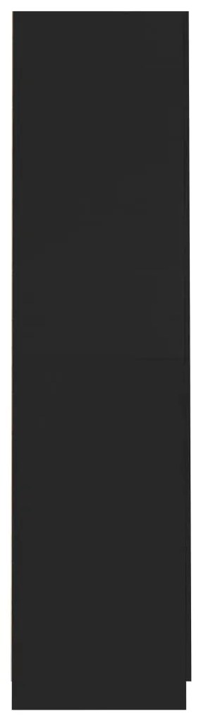 Roupeiro 90x52x200 cm derivados de madeira preto
