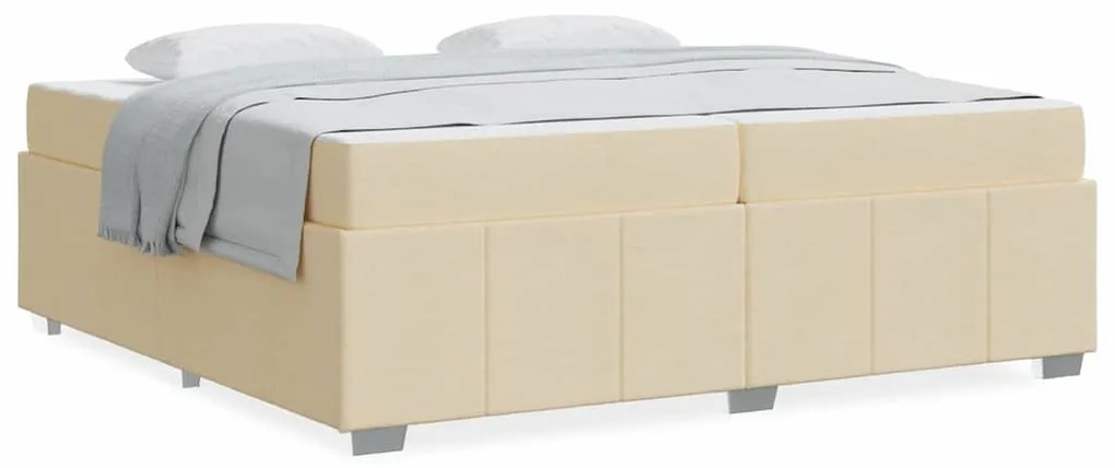 Estrutura da Cama Creme 200 x 200 cm tecido