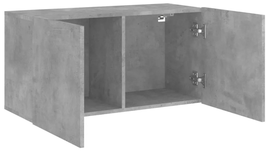 Móvel de parede para TV 80x30x41 cm cinzento cimento