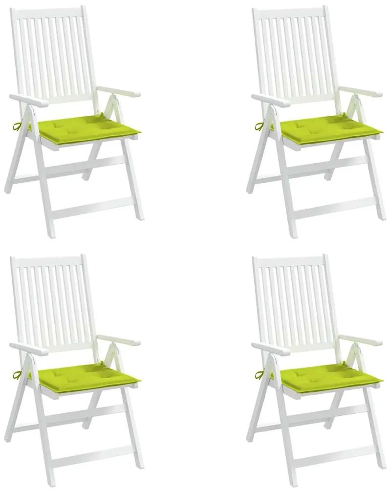 Almofadões cadeiras jardim 4pcs tecido oxford verde brilhante