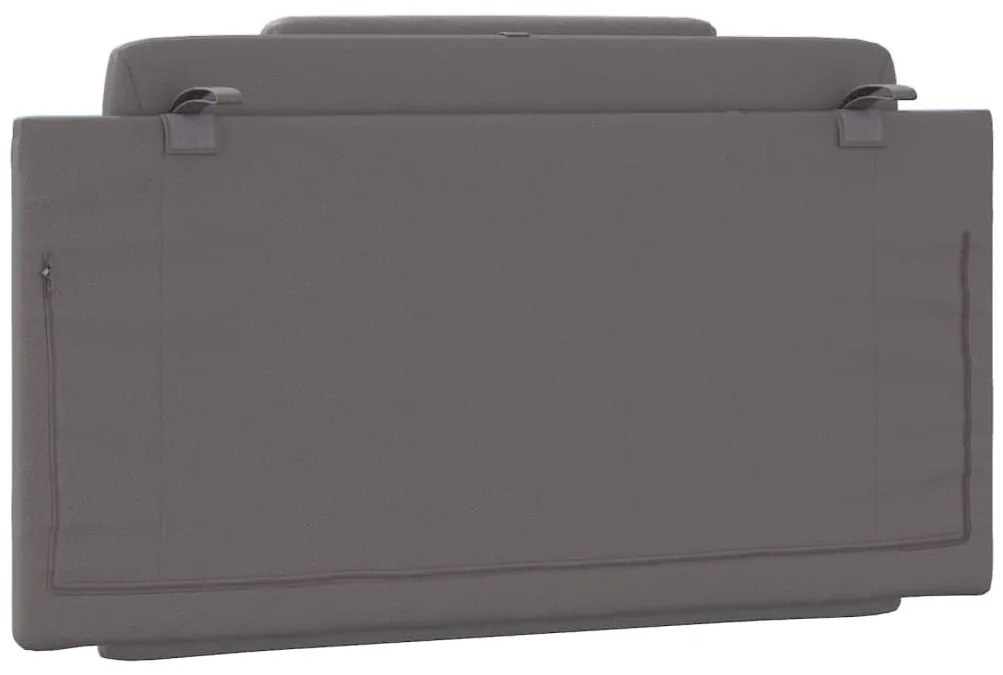 Almofadão de cabeceira 100 cm couro artificial cinzento