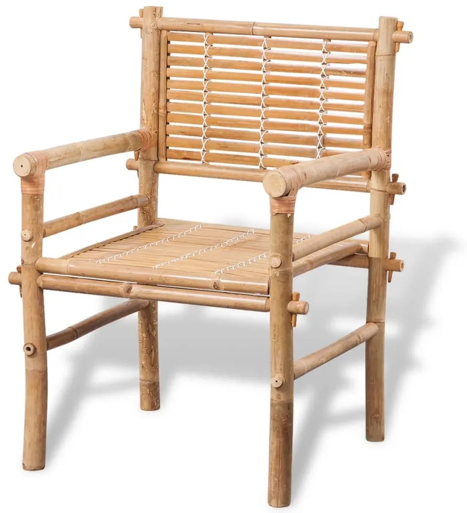 3 pcs conjunto bistrô com almofadões em bambu