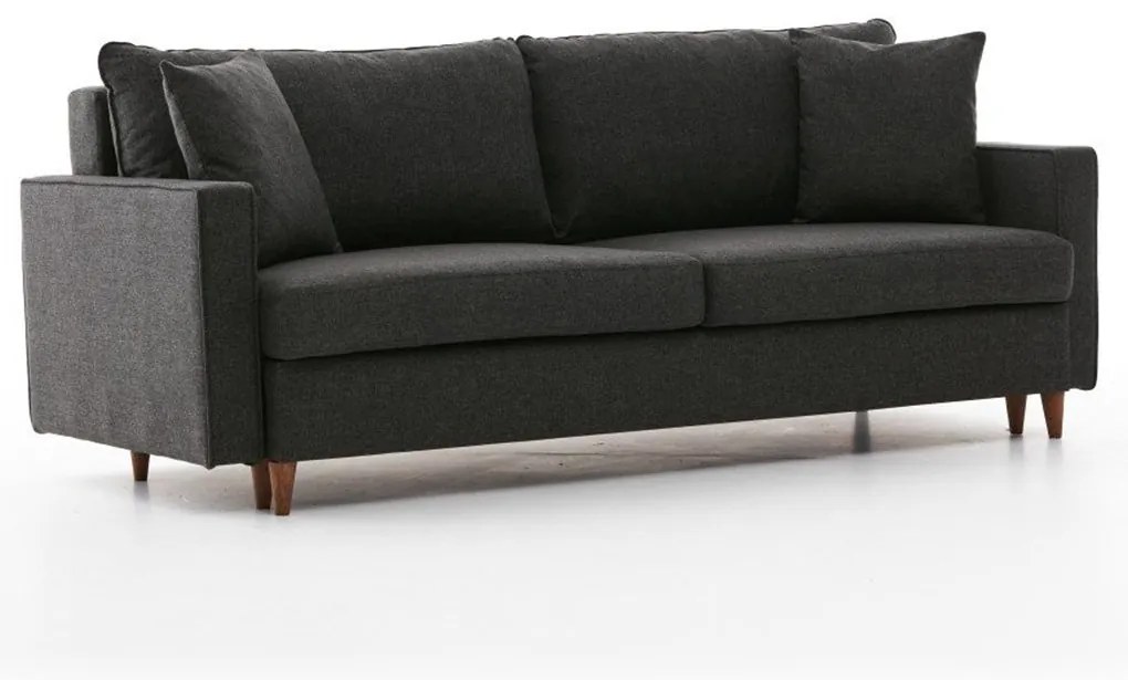 Sofá-cama de 3 Lugares Eva – Antracite – 210x82x90 cm