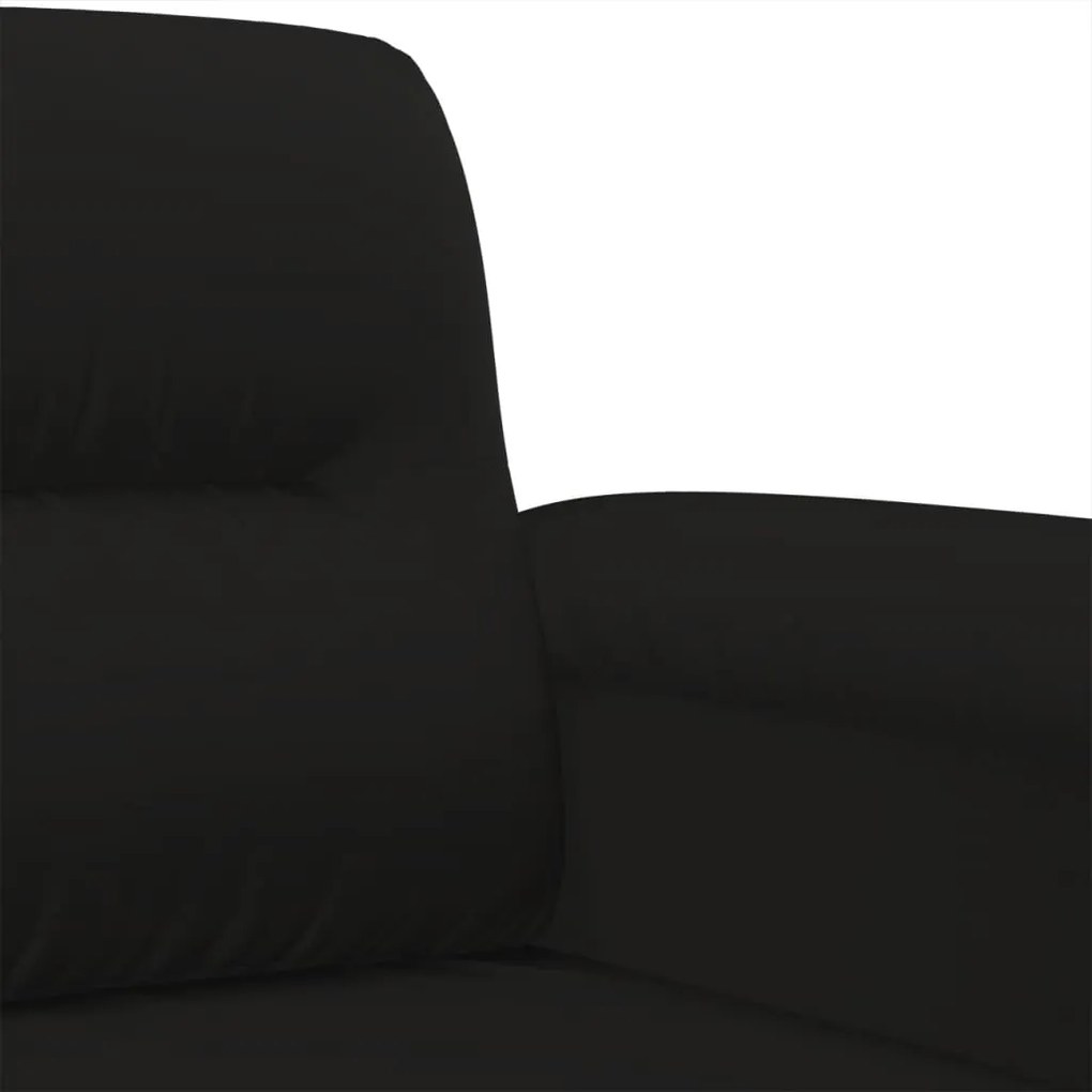 Poltrona 60 cm tecido de microfibra preto