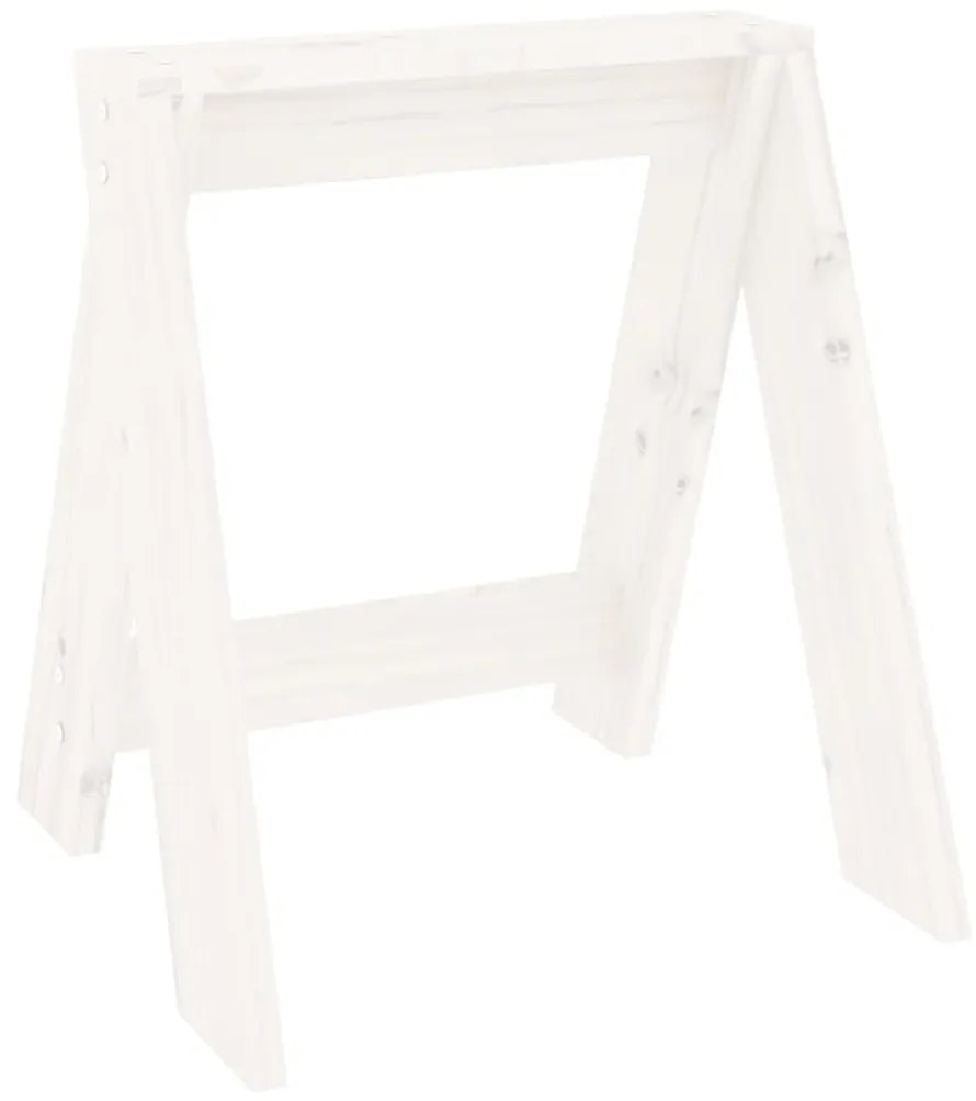 Bancos 2 pcs 40x40x45 cm pinho maciço branco
