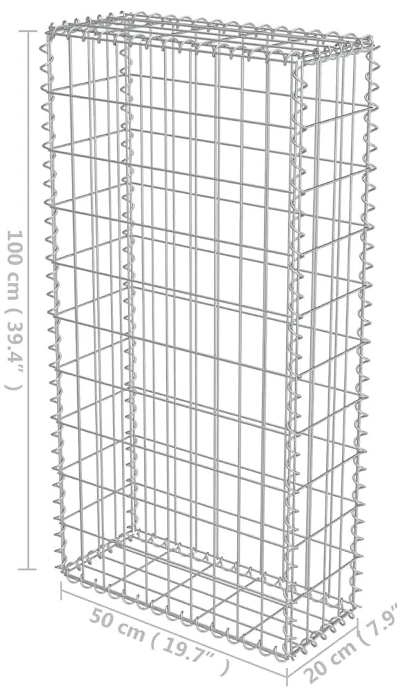 Muro gabião com tampas aço galvanizado 50x20x100 cm