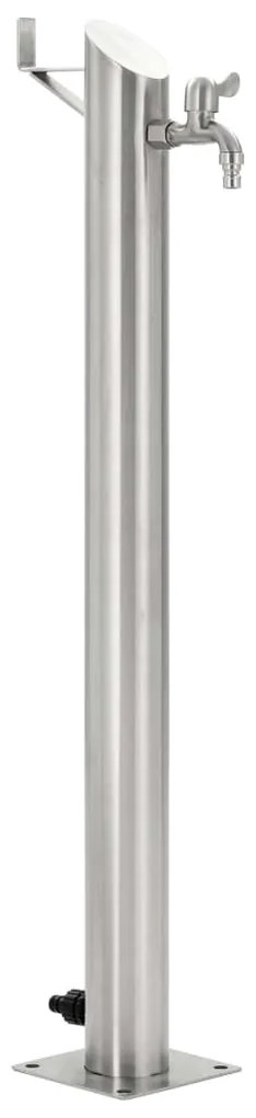 vidaXL Coluna de água para jardim em aço inoxidável redonda 95 cm