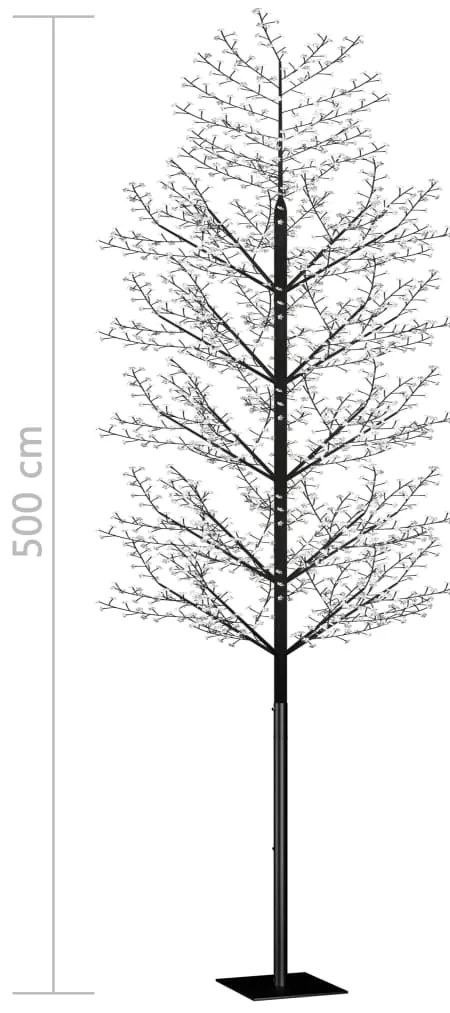 Árvore de Natal 2000 LED flor cerejeira luz branco frio 500 cm
