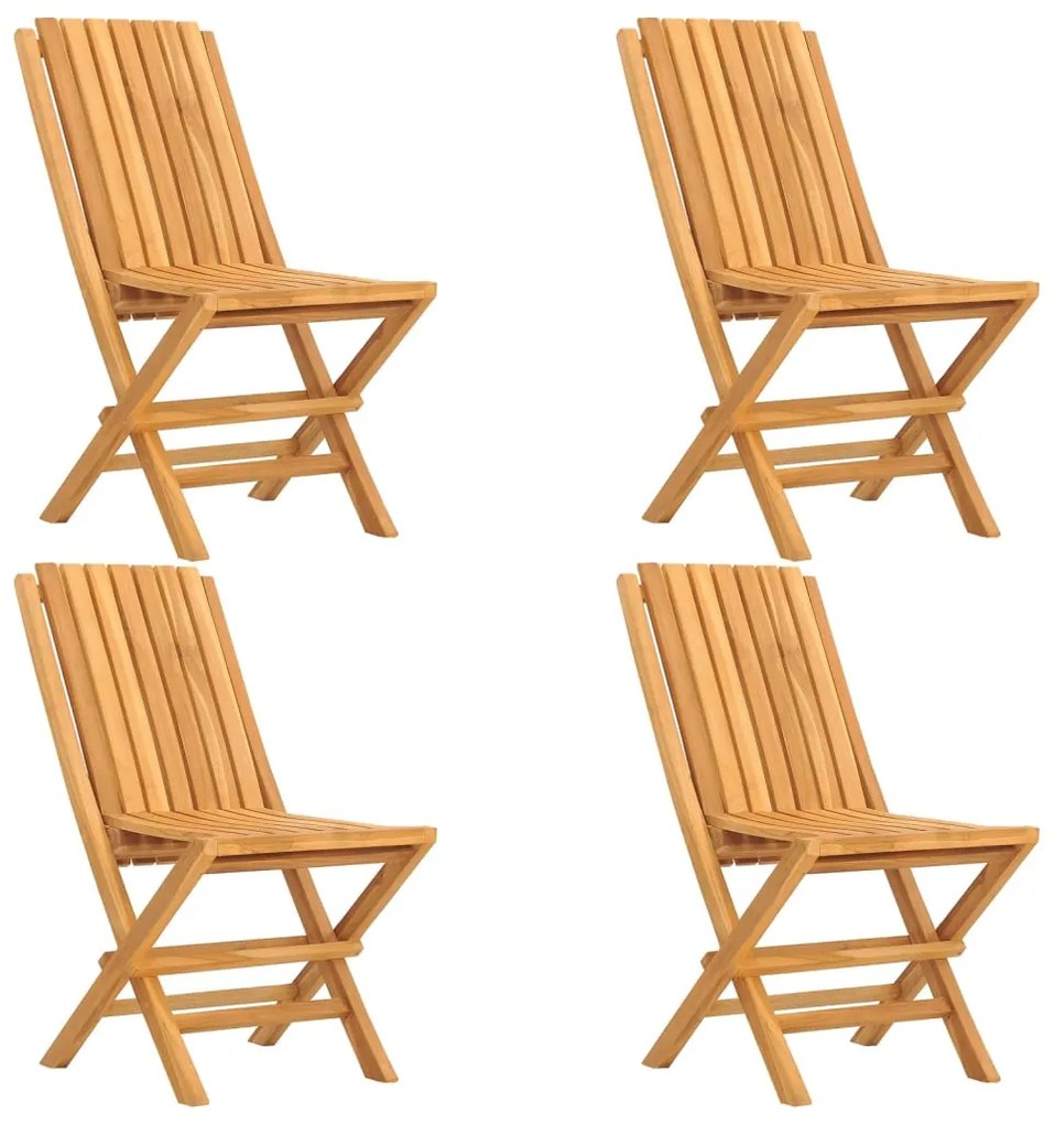 5 pcs conjunto de jantar p/ jardim madeira de teca maciça