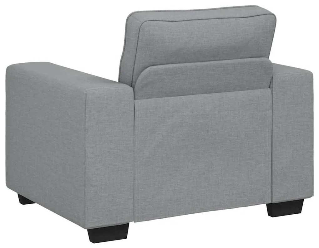 Poltrona tecido 60 cm cinzento-claro