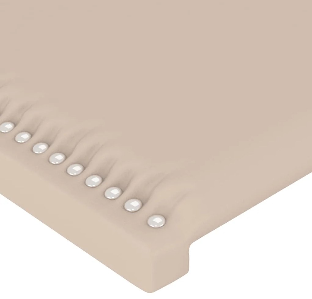 Cabeceira cama 2 pcs couro artificial 100x5x78/88 cm cappuccino