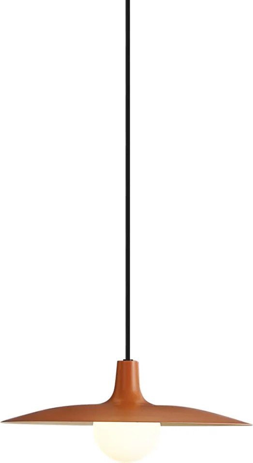 Candeeiro suspenso retro laranja para sistema de calhas monofásico - Slimline Panzi