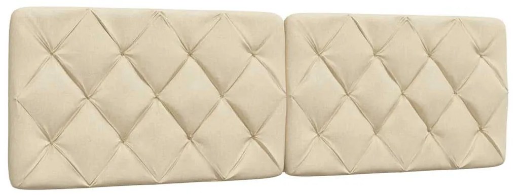 Cama com colchão 160x200 cm tecido cor creme