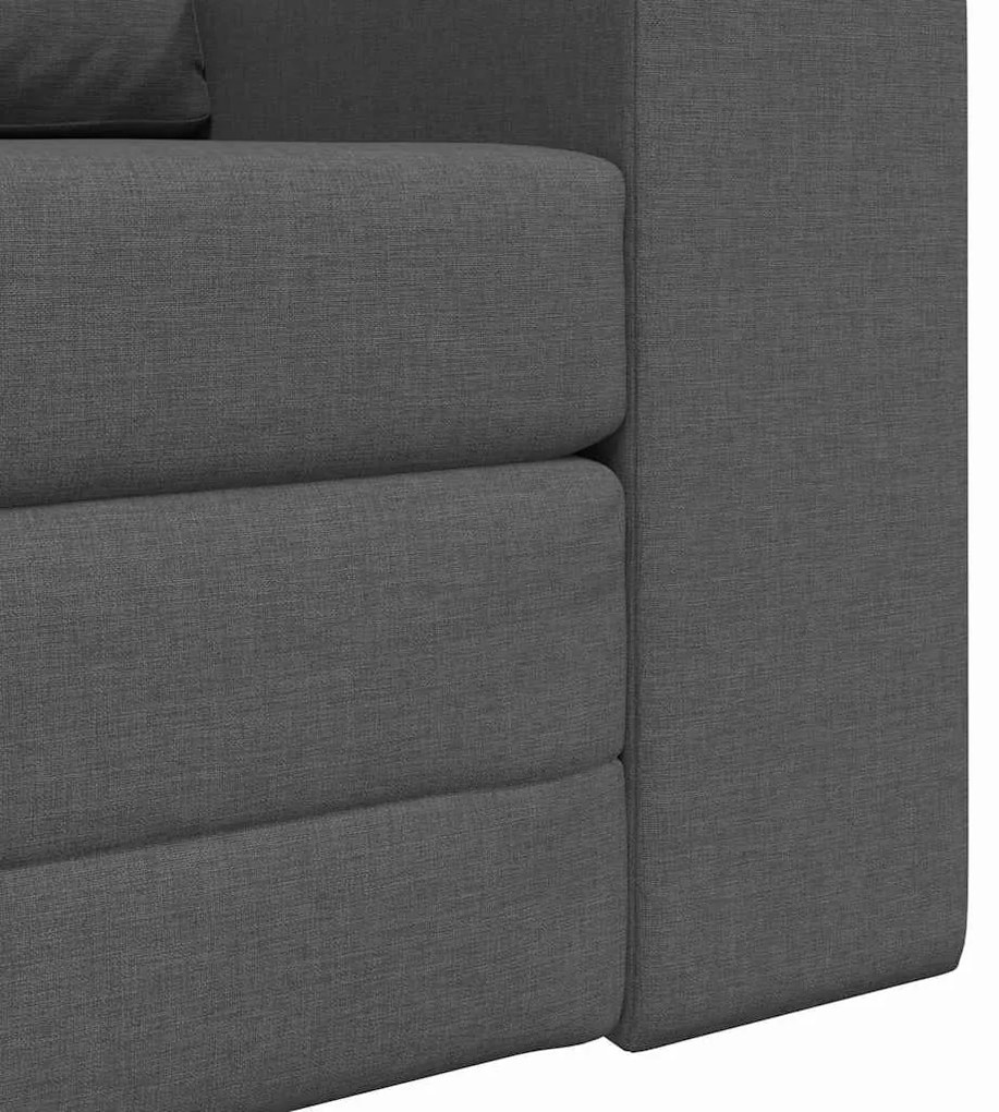 Sofá Cama 2-em-1 Cinza Escuro 98x71x83 cm Tecido