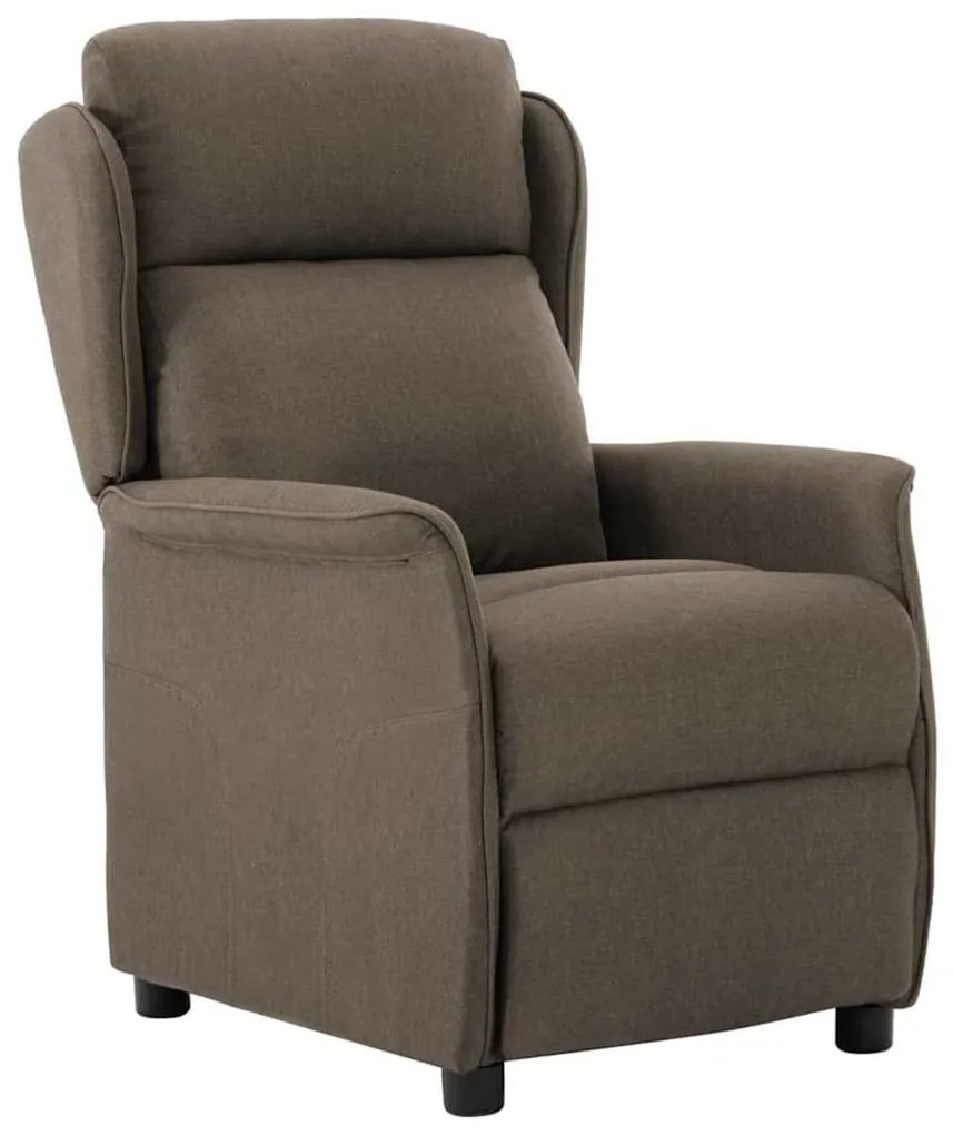 vidaXL Poltrona reclinável Cinzento-acastanhado 66.5 x 94 x 101.5 cm