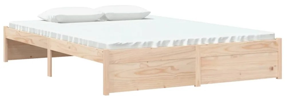 Estrutura de cama casal 135x190 cm madeira maciça