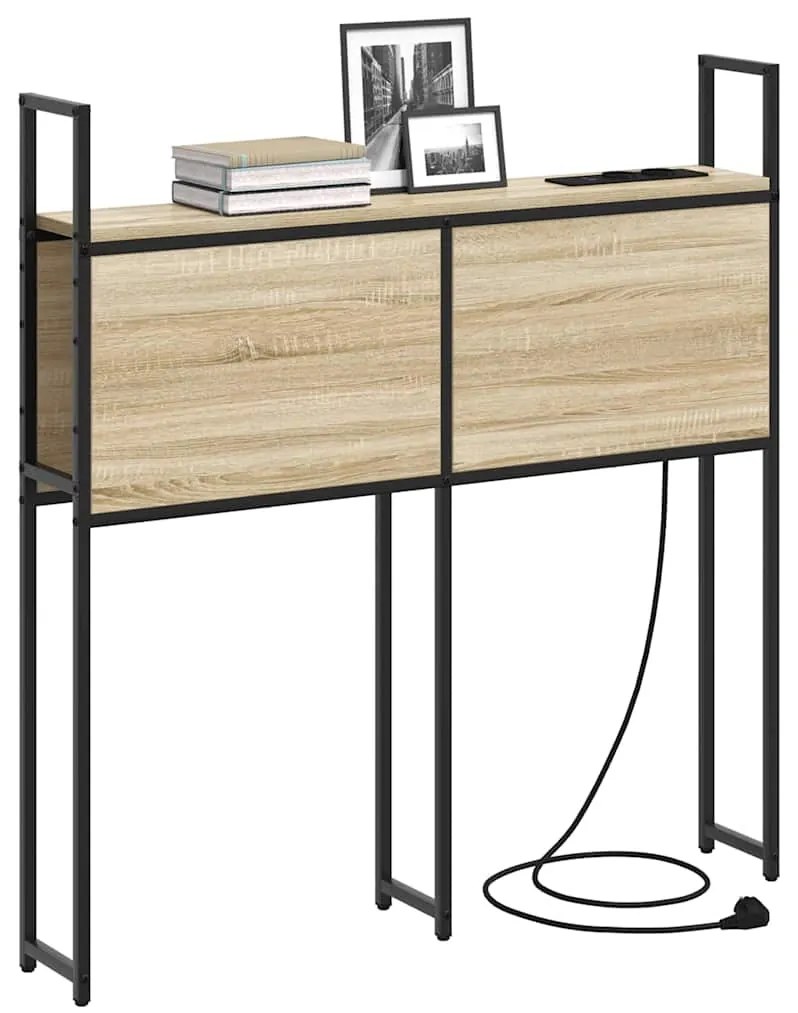 Cabeceira de armazenamento com cabeceira Carvalho sonoma 90 cm