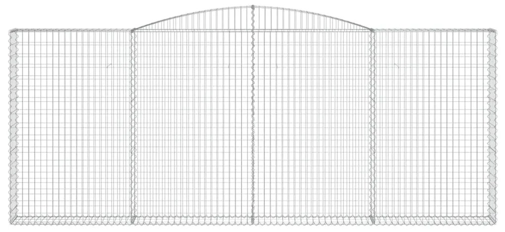 Cestos gabião arqueados 2pcs 400x30x160/180cm ferro galvanizado