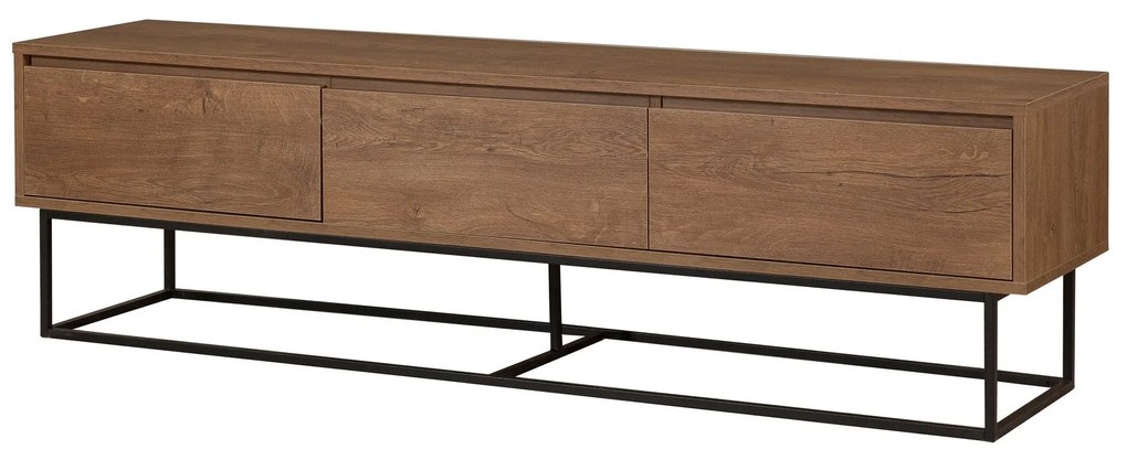 Conjunto de Mobiliário de Sala Laxus – Nogueira e Preto – 90x39x40 cm