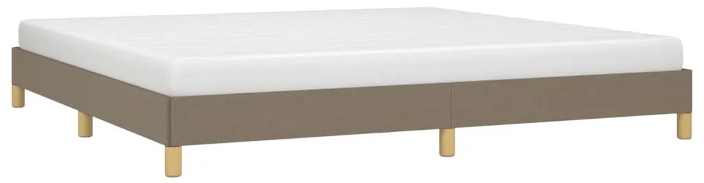 Cama sem colchão 200x200 cm tecido cinzento-acastanhado