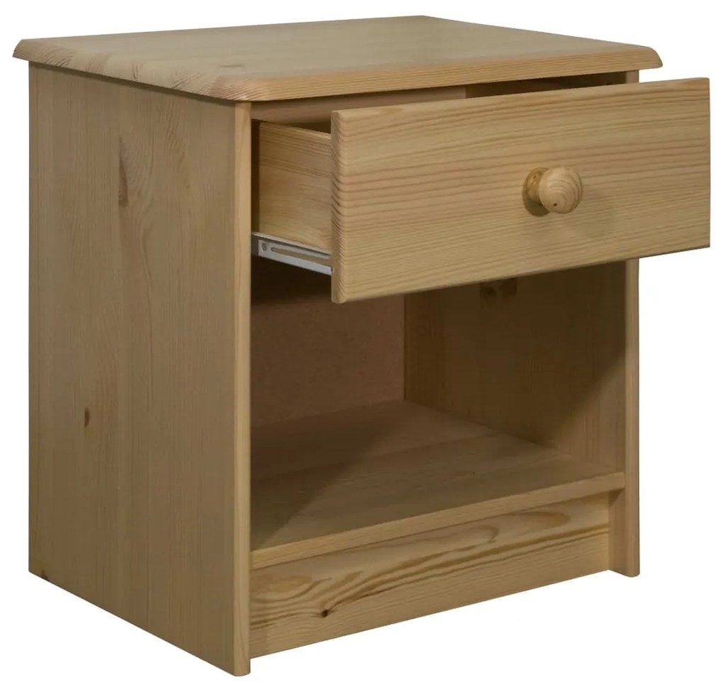 Mesa de cabeceira 41x30x42 cm madeira de pinho maciça
