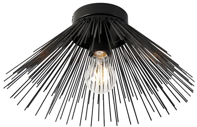 Candeeiro de teto Art Deco preto - Broom Moderno